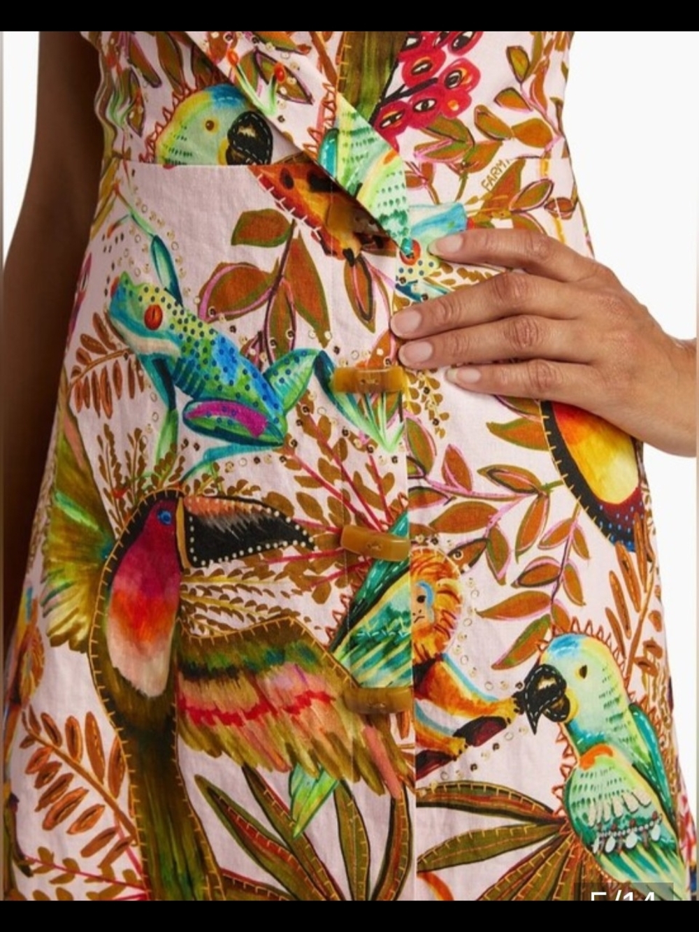 Farm Rio Into The Jungle Linen Blend Mini Dress - Picture 7 of 14